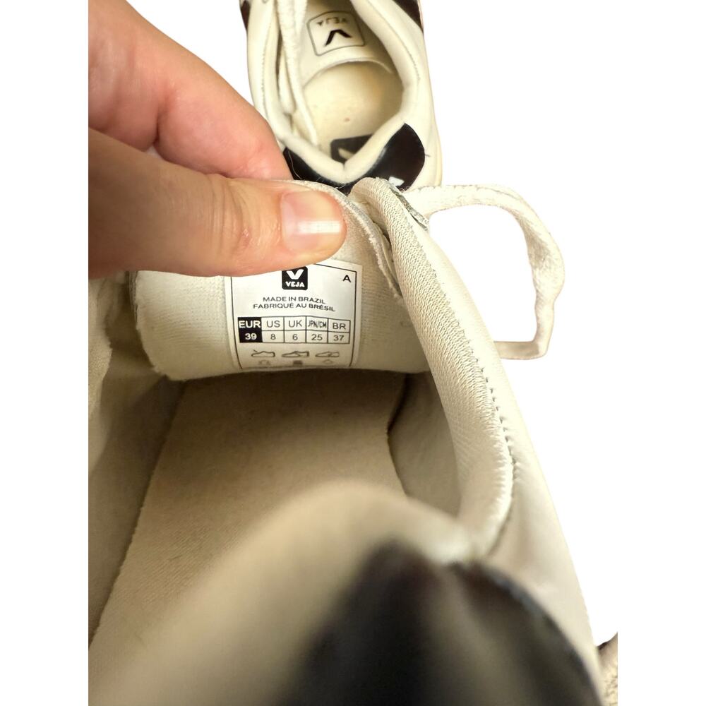 Veja Esplar White Low Top Leather Lace Up Sporty Track Sneakers Women’s Size 8 - Picture 7 of 10